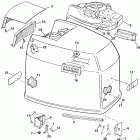 E200CXESM Engine cover - evinrude - 185