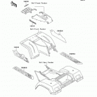 Bayou 300 4X4 (KLF300-C6) Decals(blue)(klf300-c6)