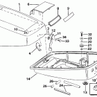 E4RDHCUD Engine cover - models with separate fuel tank