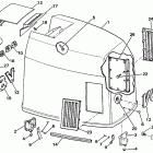 E275CLCUR Engine cover - johnson 3.6 models