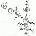 H0908G91E Коленвал и поршни