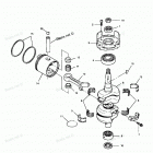 H0508P91A Коленвал и поршни