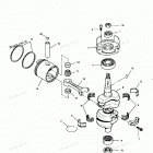 H0507A91C Коленвал и поршни