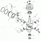 H0507F91B Коленвал и поршни