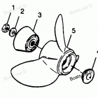 H0906X90A Straight Hub Props Models 903f90a, 903x90a, 908f90a, 908...