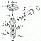 H1258G89E Коленвал и поршни