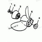 H1258M89B Straight Hub Props