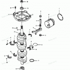 H1258C89B Коленвал и поршни