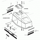 H0357F89C Engine Cover (blue Fin Models)