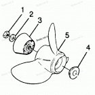 H1258L88B Straight Hub Props