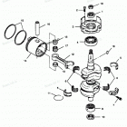 H0507S88D Коленвал и поршни
