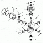 H0507I88C Коленвал и поршни