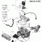 GSX LE 600HOETEC XP Цилиндр и система впрыска