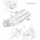 550 IQ LXT/INTL - S12PT5BSL/BEL Chassis, footrests and clutch guard