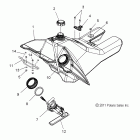 800 SWITCHBACK PRO-R/ES/SC/SP/INTL ALL OPTIONS- S12BS8/BC8 Топливный бак