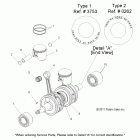 800 RMK 155/ES/INTL - S12CM8GSA/GSL/GEA Коленвал и поршни