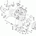Sno Pro 500 Опора двигателя и вариатор