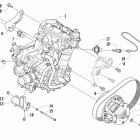 F 1100 SP Опора двигателя и вариатор