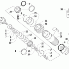 Sno Pro 500 Задняя  подвеска, передний амортизатор