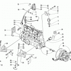 EXT 600 TOUR Опора двигателя и вариатор
