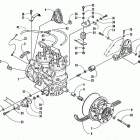 ZR 440 SNO-PRO Опора двигателя и вариатор