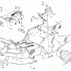 COUGAR DELUXE Front frame, footrest, and belt guard assembly