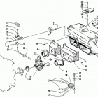 ZRT 600 Carburetor, air silencer, and fuel pump assembly