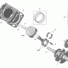Outlander STD, XT, 400 EFI Коленвал и поршни