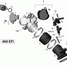 DS 450EFI STD Коллектор воздухозаборника и корпус дросселя