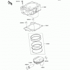 KFX450R (KSF450-BCS) Цилиндр и поршни