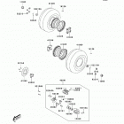 Brute Force 300 (KVF300-CCF) Задняя ступица колеса