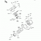 Brute Force 650 4x4 (KVF650-DBF) Цилиндр и поршни