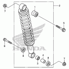 TRX420FPM Задний амортизатор