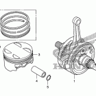 TRX450ER Коленчатый вал и поршень