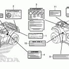 TRX500FPA Лейбл предостережения
