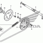 TRX450ER Rear axle@drive chain