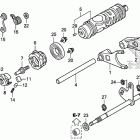 TRX420FA Вал и вилки  коробки передач
