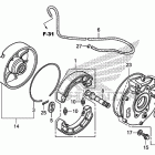TRX500FPA Задний тормоз