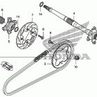 TRX400EX Задняя  ведущяя ось и  цепь