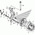 TRX90EX Knuckle@front brake panel