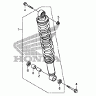 TRX250X Задний амортизатор