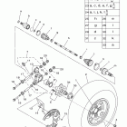 Grizzly 700 EPS Hunter YFM7FGPHB Заднее колесо