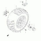 LT-A500XP KingQuad 500AXi 4x4 Auto Power Steering Left rear wheel (lt-a500xpzl2 e33)