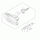 LT-A500X,Z KingQuad 500AXi 4x4 Auto Rear combination lamp (lt-a500xz e33)