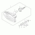 LT-A500XP KingQuad 500AXi 4x4 Auto Power Steering Rear combination lamp (lt-a500xpzl2 e33)