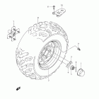 LT-A500X,Z KingQuad 500AXi 4x4 Auto Left rear wheel (lt-a500x e33)