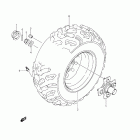 LT-A500X,Z KingQuad 500AXi 4x4 Auto Right rear wheel (lt-a500xz e33)