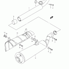 LT-A500X,Z KingQuad 500AXi 4x4 Auto Глушитель
