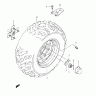 LT-A500X,Z KingQuad 500AXi 4x4 Auto Left rear wheel (lt-a500x e28)