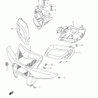 LT-A500X,Z KingQuad 500AXi 4x4 Auto Front grille (lt-a500xz e28)